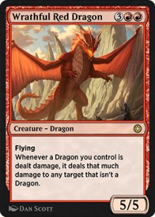 Dragon rouge furieux - 