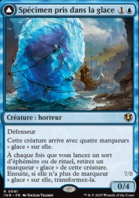 Spcimen pris dans la glace<br>Horreur veille