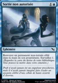 Sortie non autorisée - 