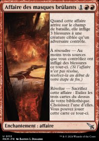 Affaire des masques brûlants - 