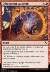 Détonation suspecte - 