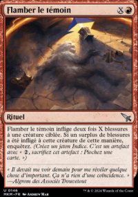 Flamber le témoin - 