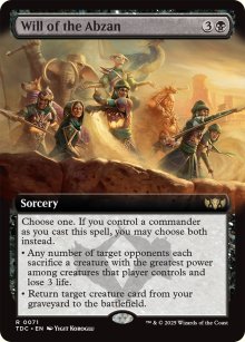 Will of the Abzan - Tarkir: Dragonstorm Commander Decks