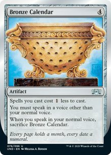 Calendrier de bronze - 
